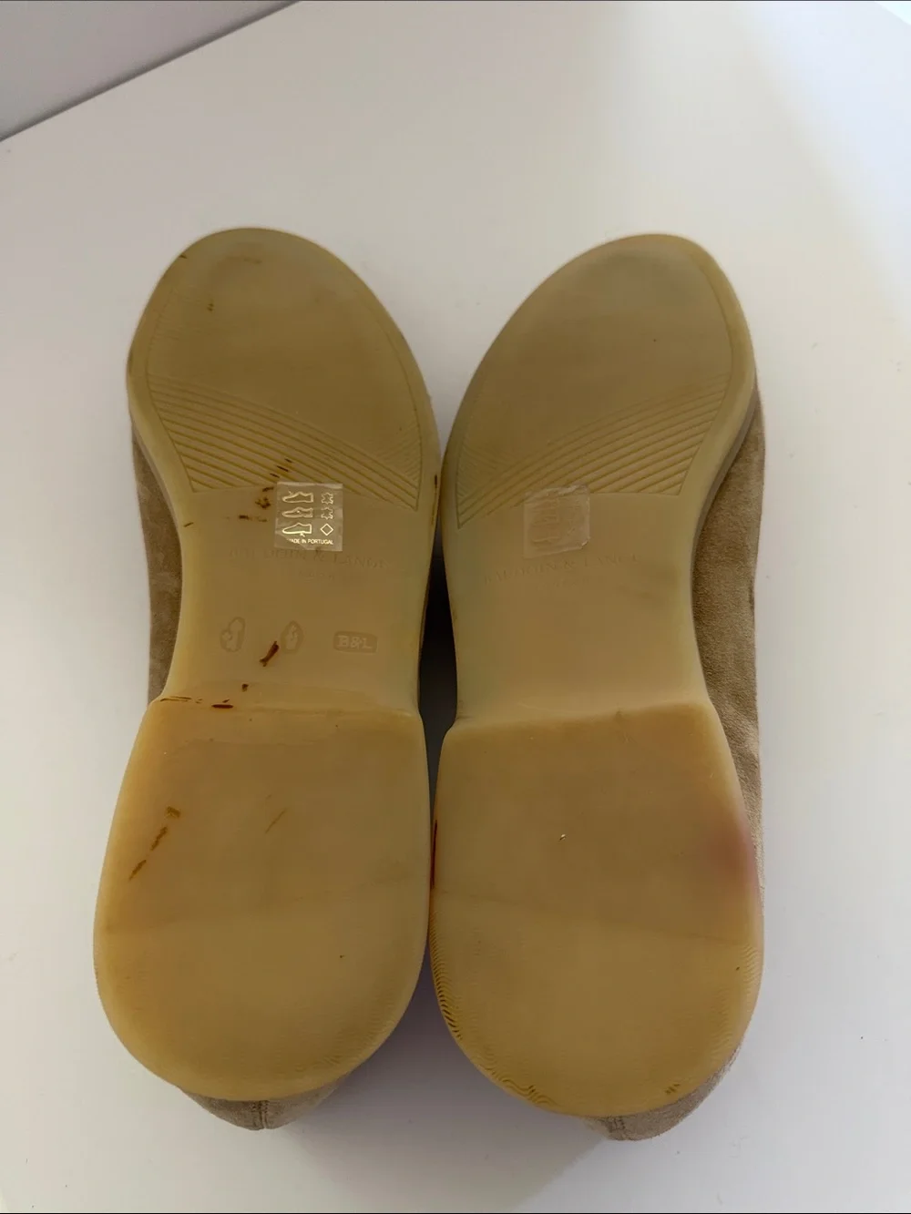 Baudion & Lange Men's Suede Loafers in Taupe Sz 46(12.5).  Tub9
